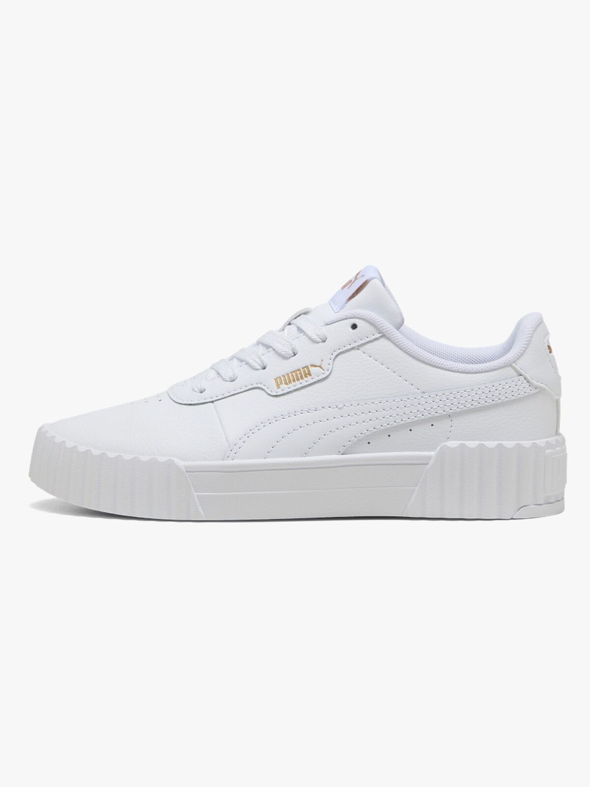 Puma Carina 3.0 Jr Sneakers, White/Gold