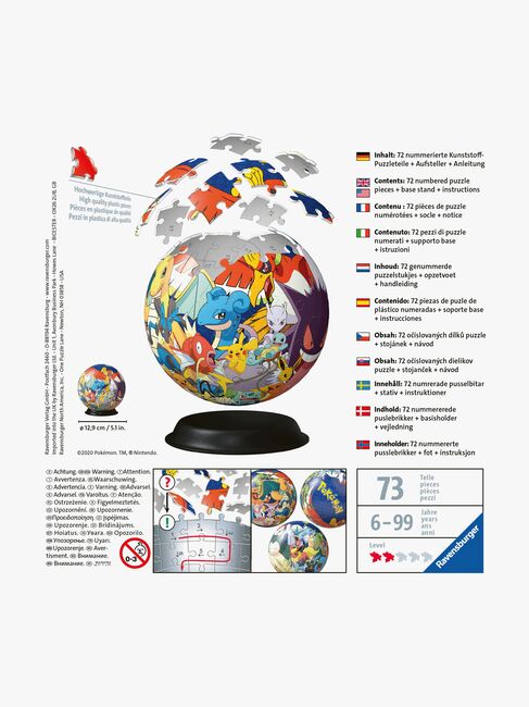 Ravensburger Pokemon 3D-Pussel, 72 Bitar