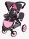 Bayer Design Twin Star Tvillingdockvagn, Svart/Rosa