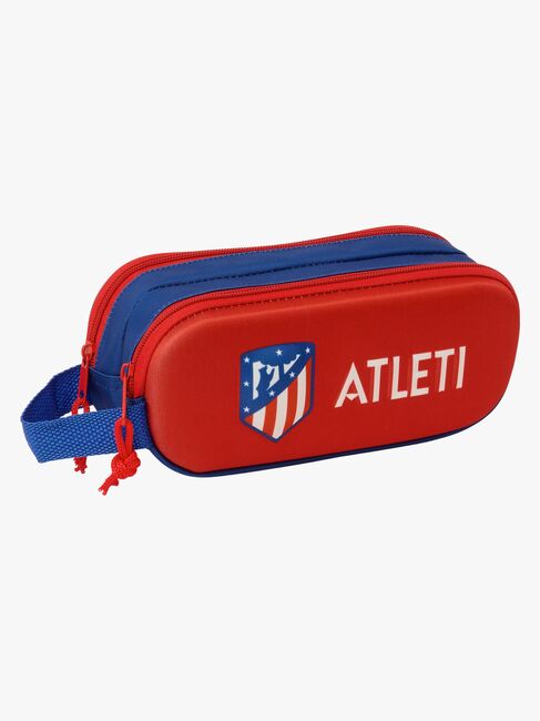 Atletico Madrid 3D Dubbelpennfodral Atleti, Röd