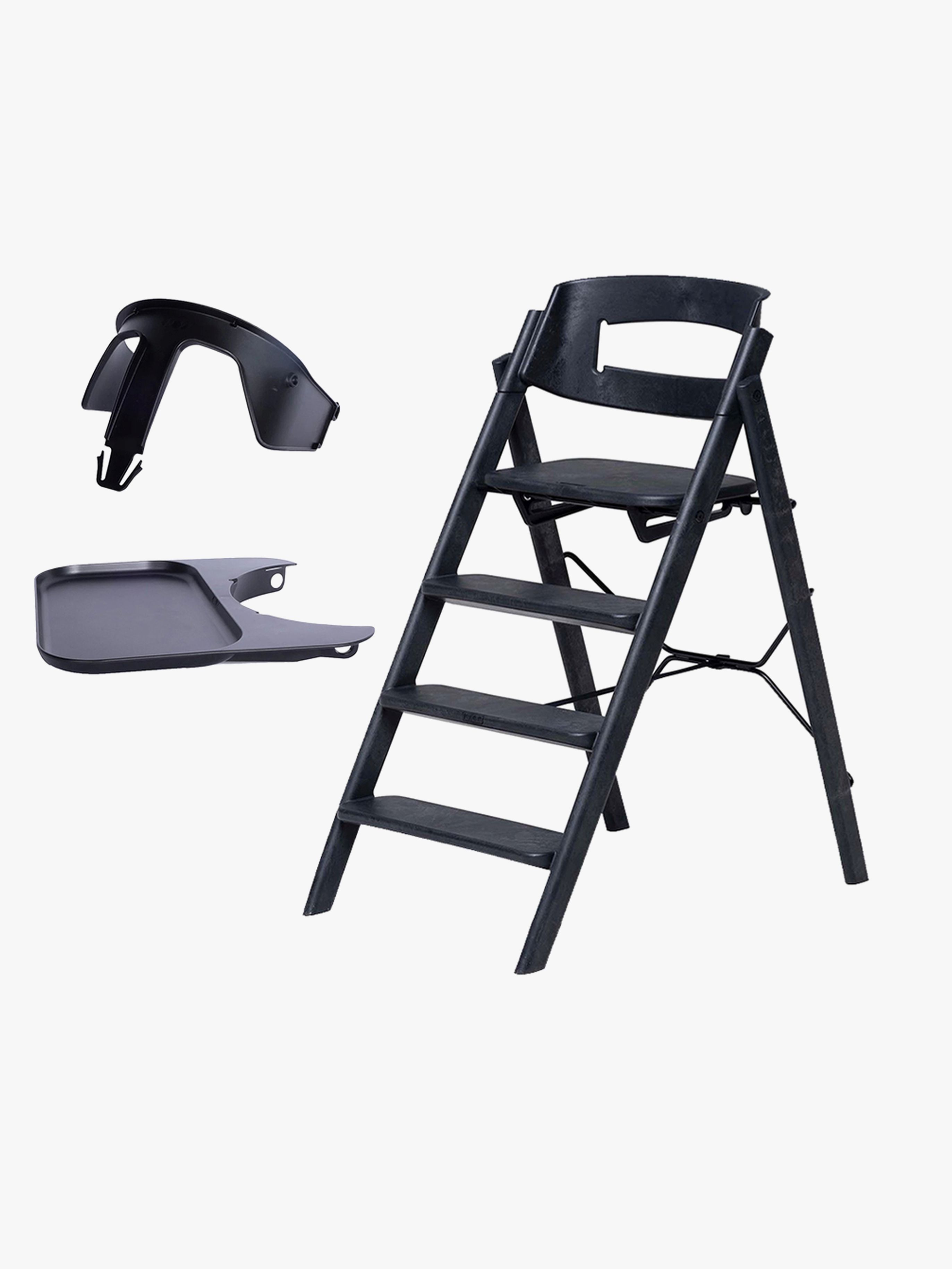 KAOS Klapp Matstol Recycled inkl Bygel & Bricka, Charcoal Black/Charcoal Black