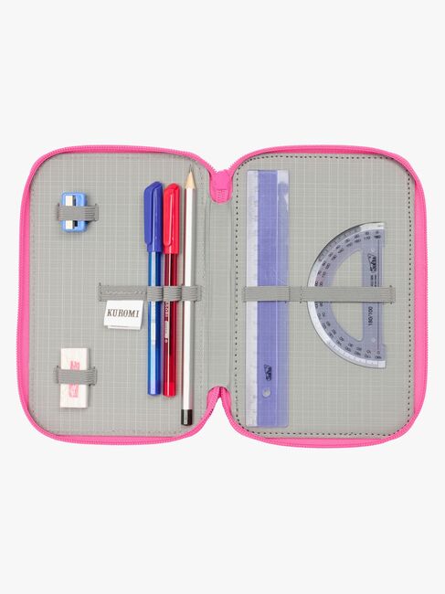 Hello Kitty Kuromi Trippelpennfodral, Rosa/svart