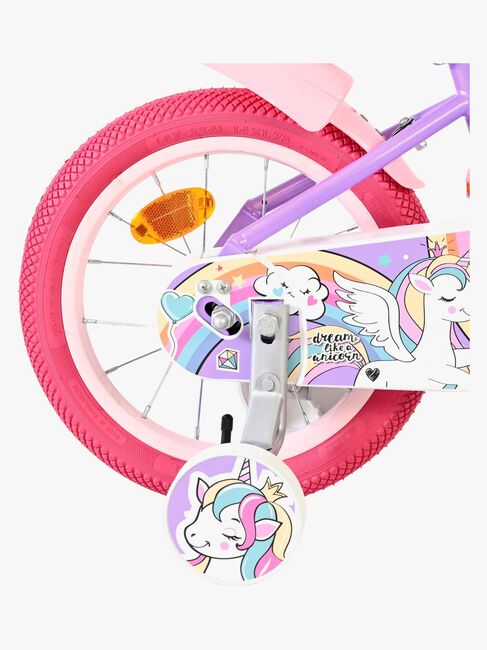 Volare Unicorn Cykel 14 Tum, Lila