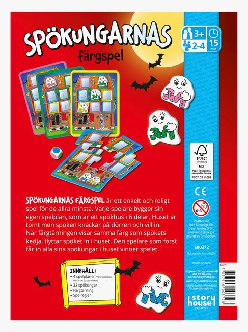 Egmont Kärnan Sällskapsspel Spökungarnas Färgspel