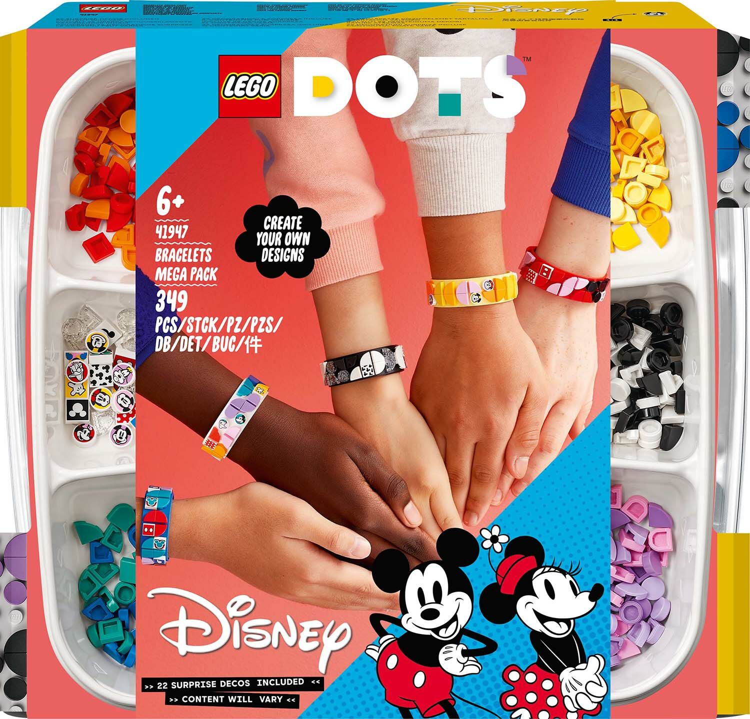 LEGO DOTS 41947 Musse och hans vänner – Armband megapack
