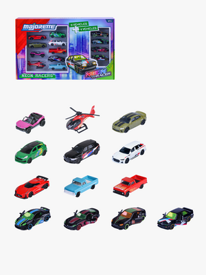 Majorette Neon Racer Autos 5er-Pack