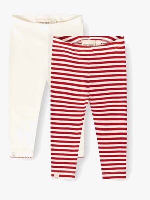 That's Mine Jia Leggings 2-Pack, Red Stripe