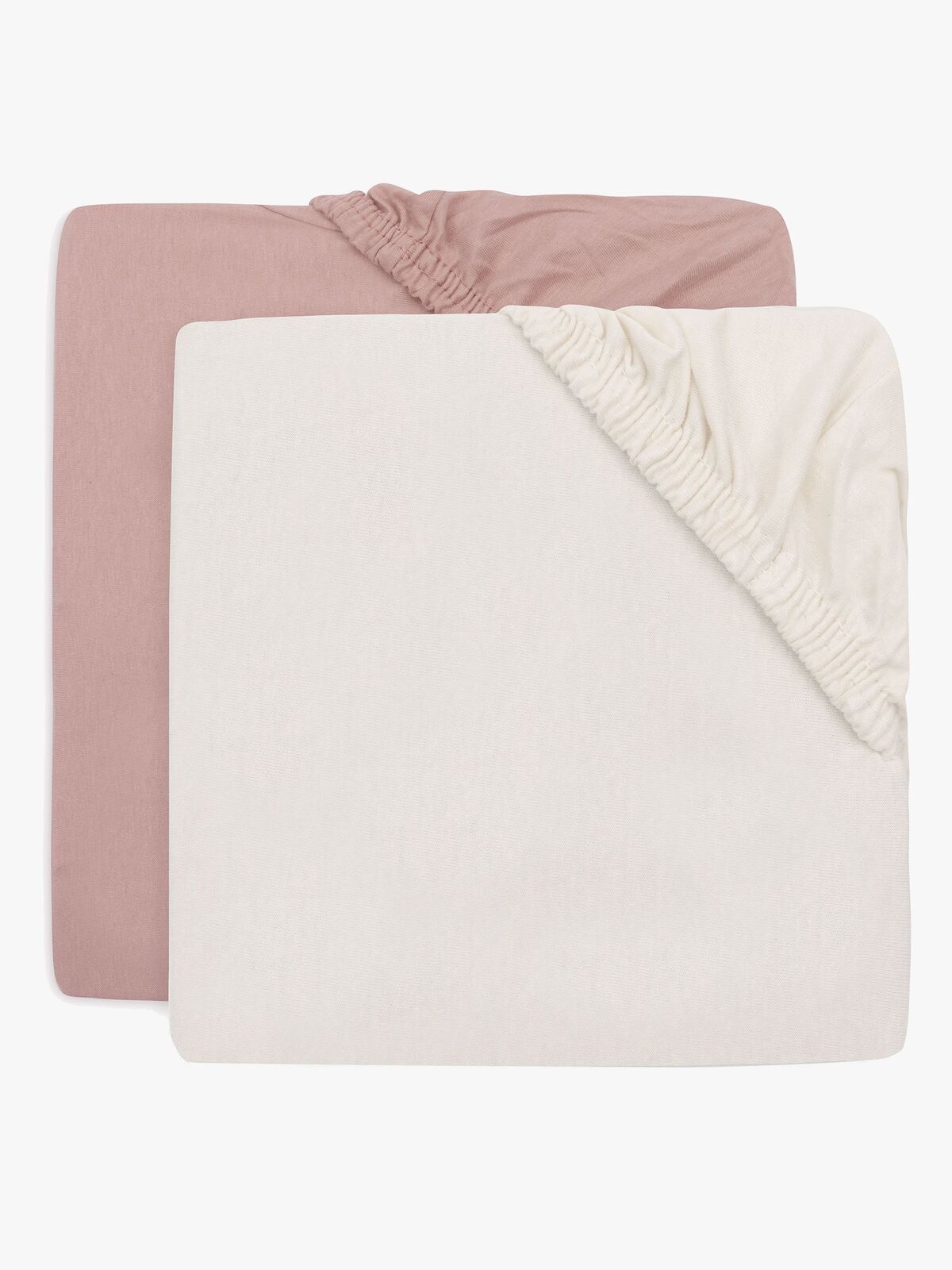 Jollein Dra-på-lakan 2-Pack 70x140, Wild Rose/Ivory