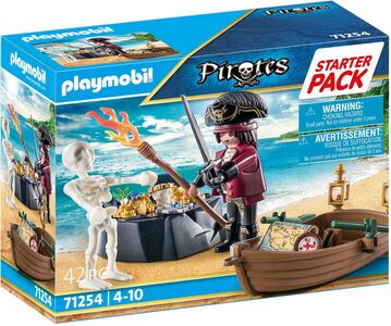 Playmobil 71254 Pirates Starter Pack Byggsats Sjörövare med Roddbåt