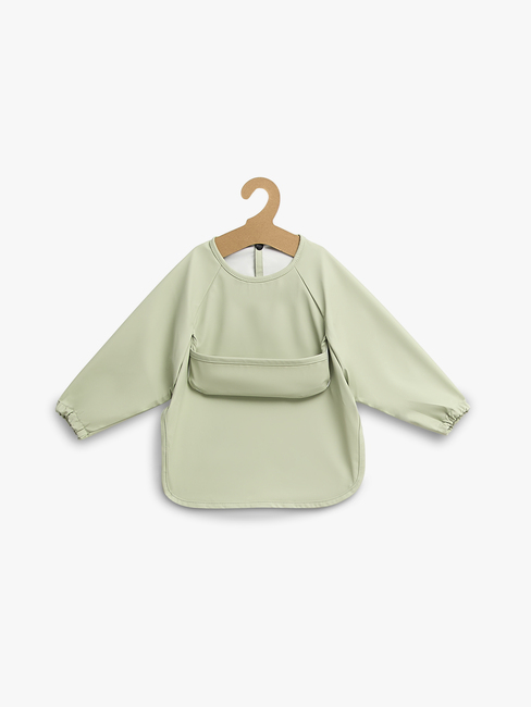 Beemoo CARE Bib  Långärmad Haklapp, Soft Green