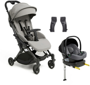 Beemoo Easy Fly Lux 4 Sulky Inkl. Route i-Size Babyskydd & Bas, Stone Grey/Mineral Grey
