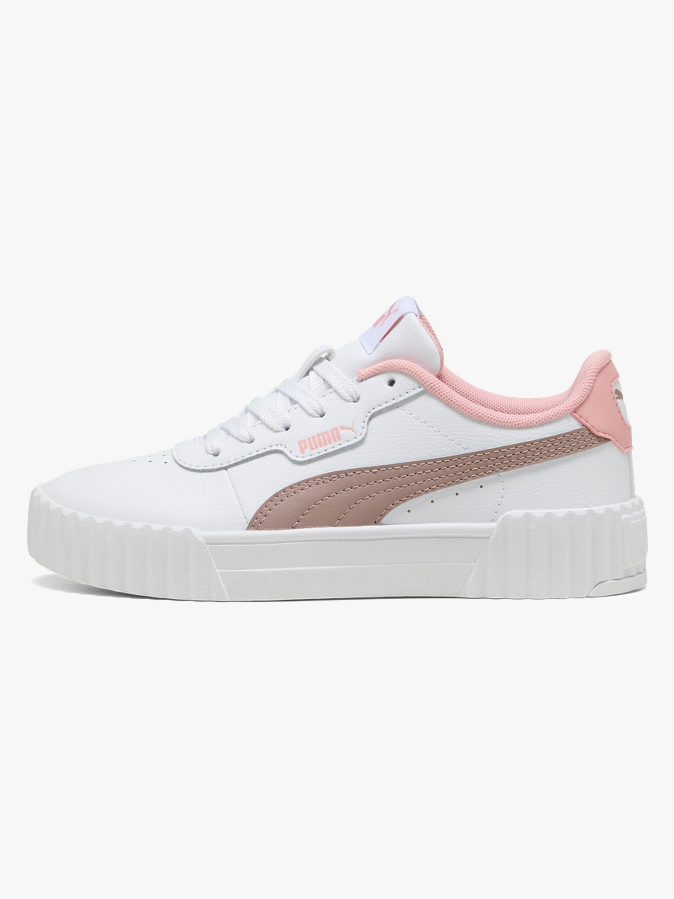 Puma Carina 3.0 Jr Sneakers, White/Sandstone, 39