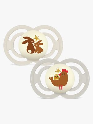 MAM Perfect Night Napp Silikon 2-Pack 6-16m, Neutral