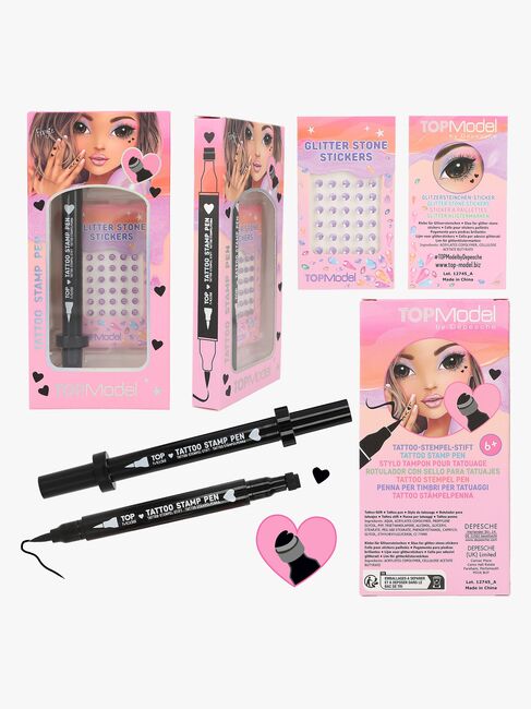 TOPModel Tatueringspenna med Stämpel & Glitterstnar
