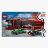 LEGO City 60445 F1 lastbil med RB20 & AMR24 F1 bilar
