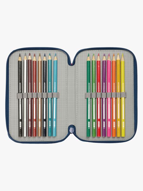 Marvel Spider-Man  Fyllt Trippelpennfodral 37 Delar, Blå