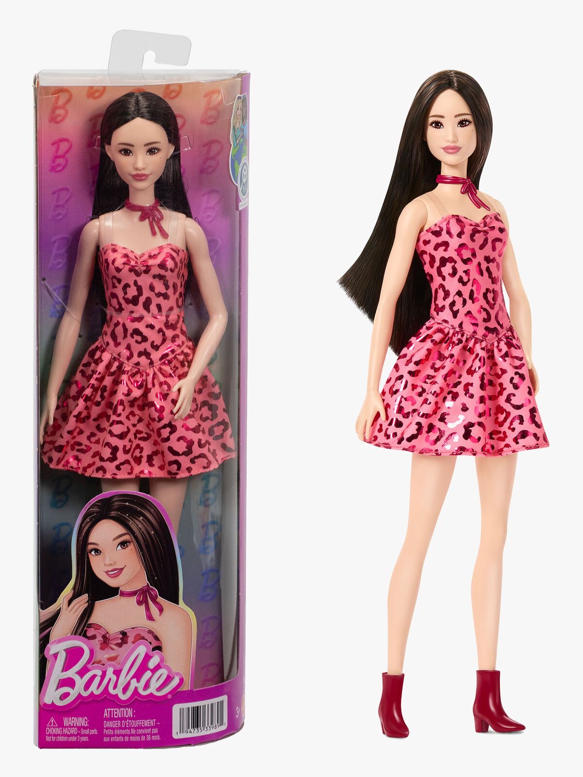 Barbie Fashionistas Docka Leopard, Rosa