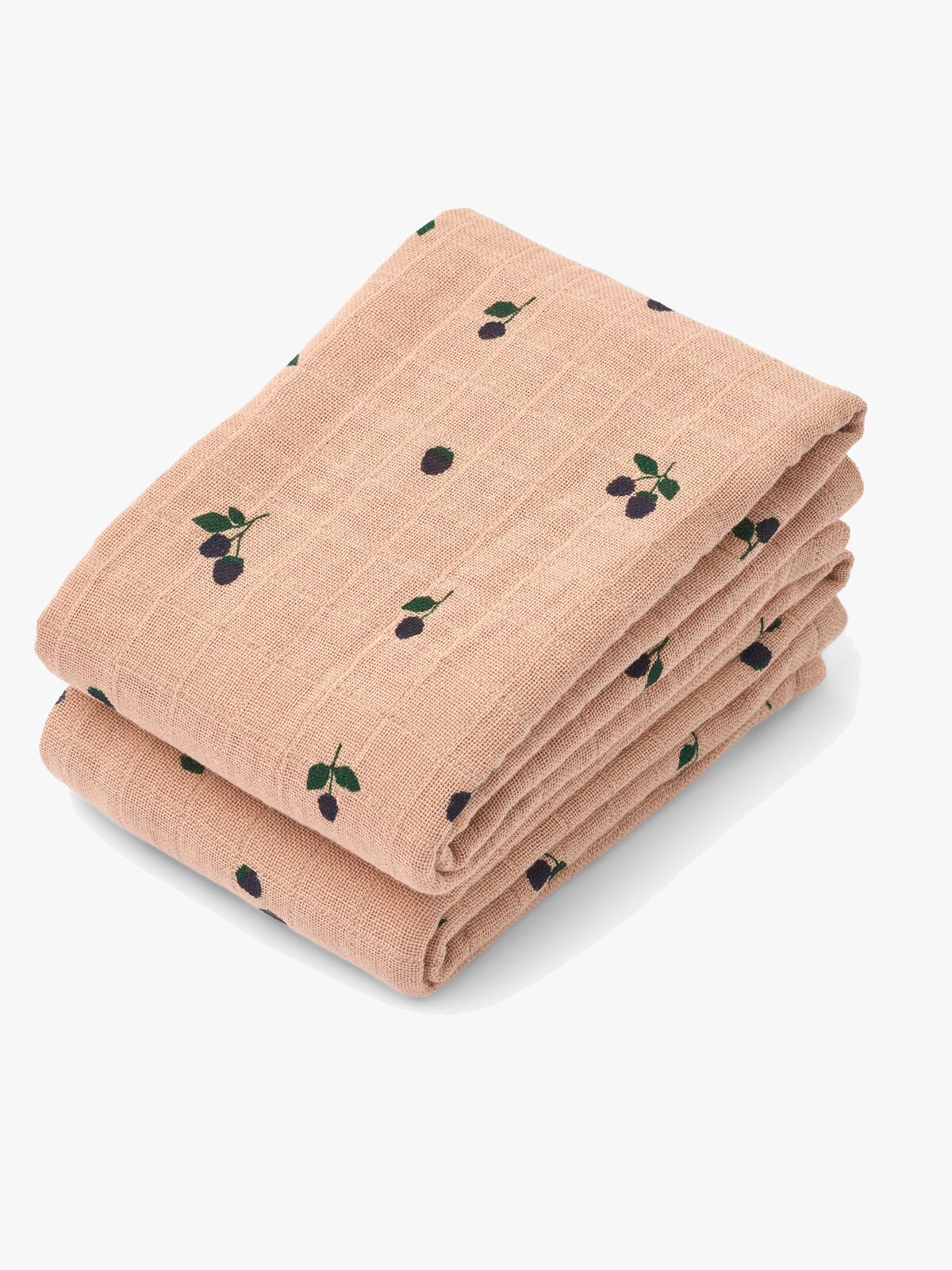 LIEWOOD Lewis Muslinfilt 2-Pack, Mini Berry/Pale Tuscany