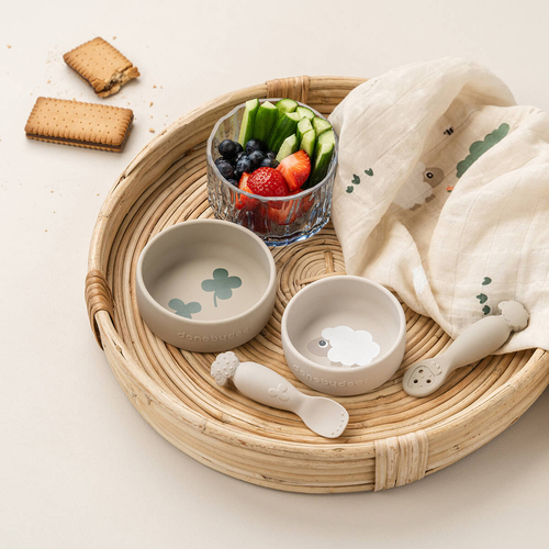 Done By Deer Sheepy Silikon Skål 2-Pack, Sand