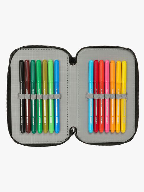 Kappa  Fyllt Trippelpennfodral 37 Delar, Grå