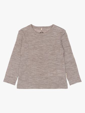 Mikk-Line  Långärmad T-shirt Baby Merinoull, Melange Denver