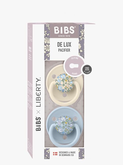 BIBS x Liberty De Lux Napp 2-Pack Silikon Onesize, Eloise/Baby Blue Mix
