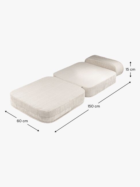 Wigiwama Flip Vikbar Stol 150x60 cm, Marshmallow
