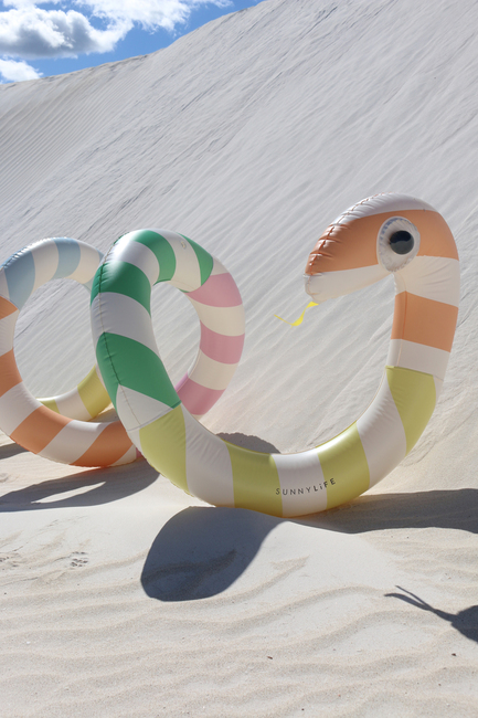 SUNNYLiFE  Stor Flytleksak, Poolside Sorbet Stripe