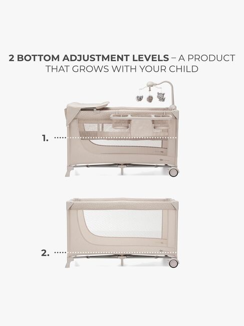 Kinderkraft JOY 2 Resesäng med Tillbehör, Beige