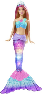 Barbie Twinkle Lights Mermaid Modedocka, Flerfärgad