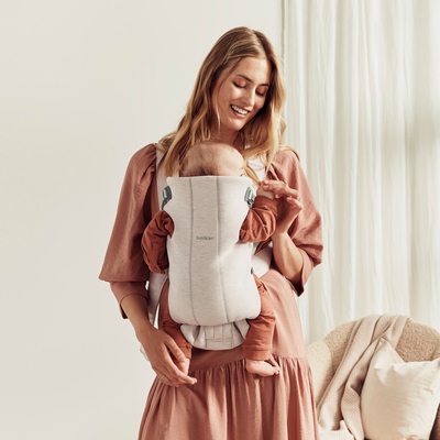 BabyBjörn Mini Bärsele 3D Jersey, Ljusbeige