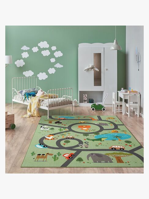 KMCarpets Play Animals Matta 140x200, Grön