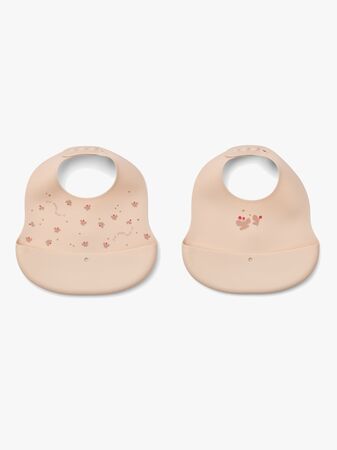 LIEWOOD Ember Mönstrad Haklapp 2-Pack, Mini Butterfly/Apple blossom