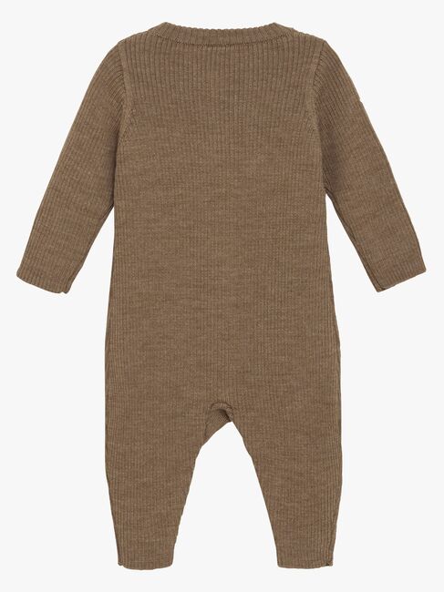 CeLaVi  Stickad Jumpsuit Merinoull, Cocoa Creme