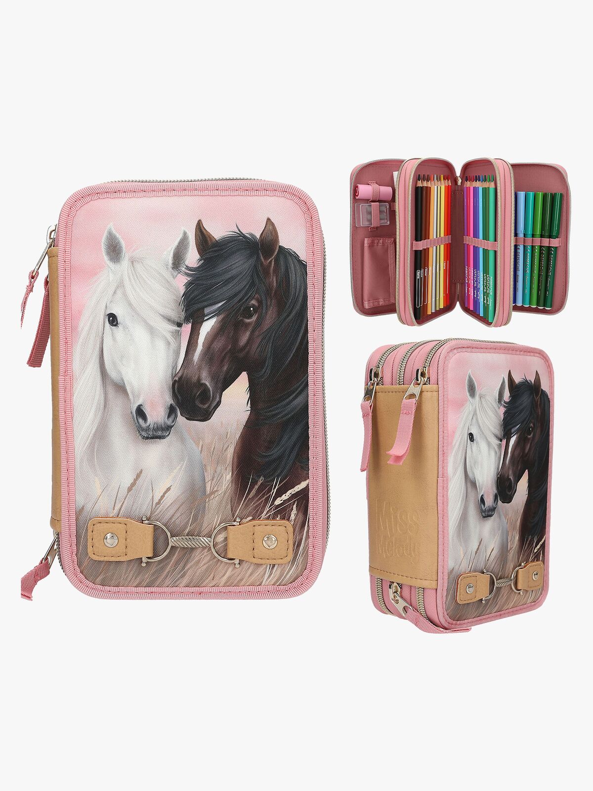 Miss Melody Trippelpennfodral Dusty Rose