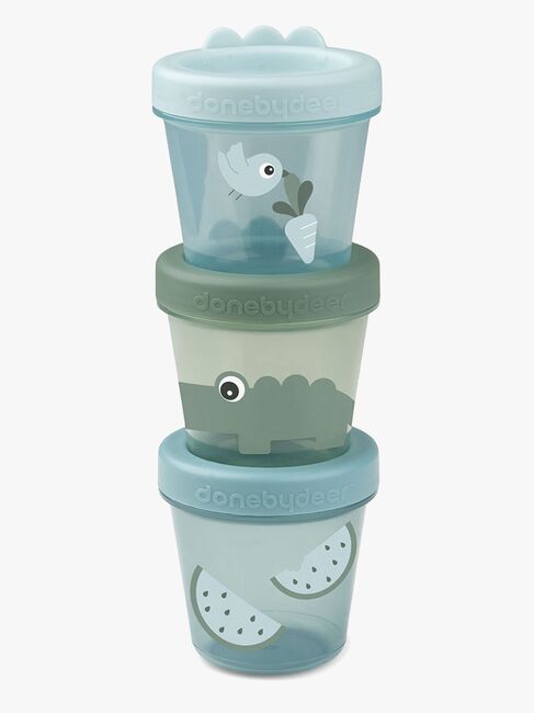 Done By Deer Croco Snackslådor 3-pack, Grön