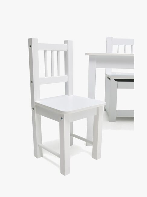 Alice & Fox LOVIS Bord och Stolar + Soffa med Förvaring, Vit