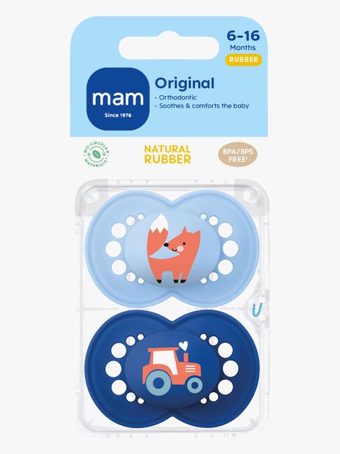 MAM Original Latex Nappar 2-Pack 6-16m, Blå