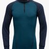 Devold DUO ACTIVE MERINO ZIP NECK Tröja JR, Ink