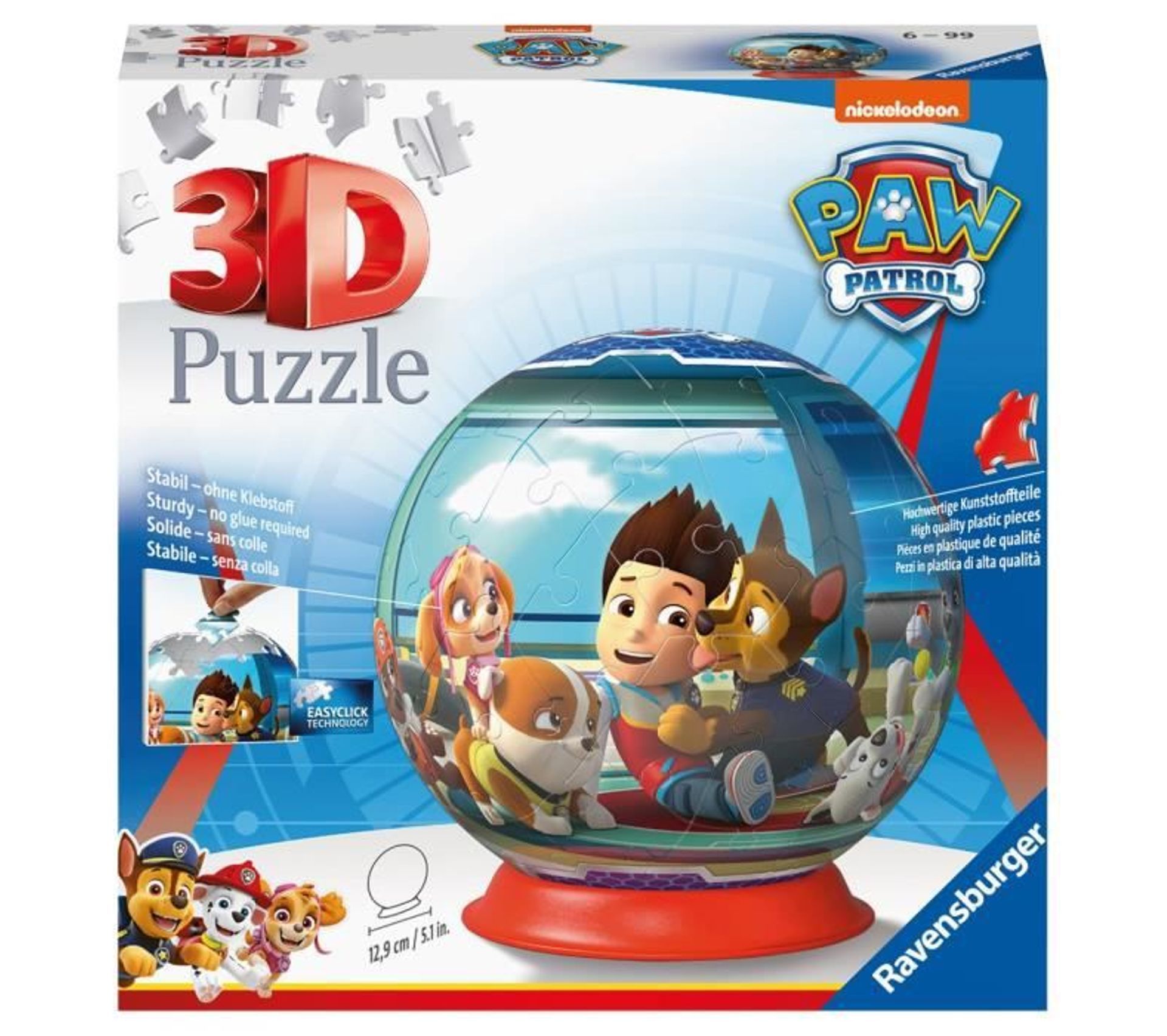 Ravensburger Paw Patrol puzzleball 3D-Pussel  72 Bitar