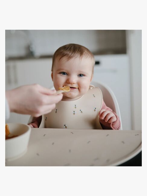 Mushie Haklapp Silikon Bees, Beige