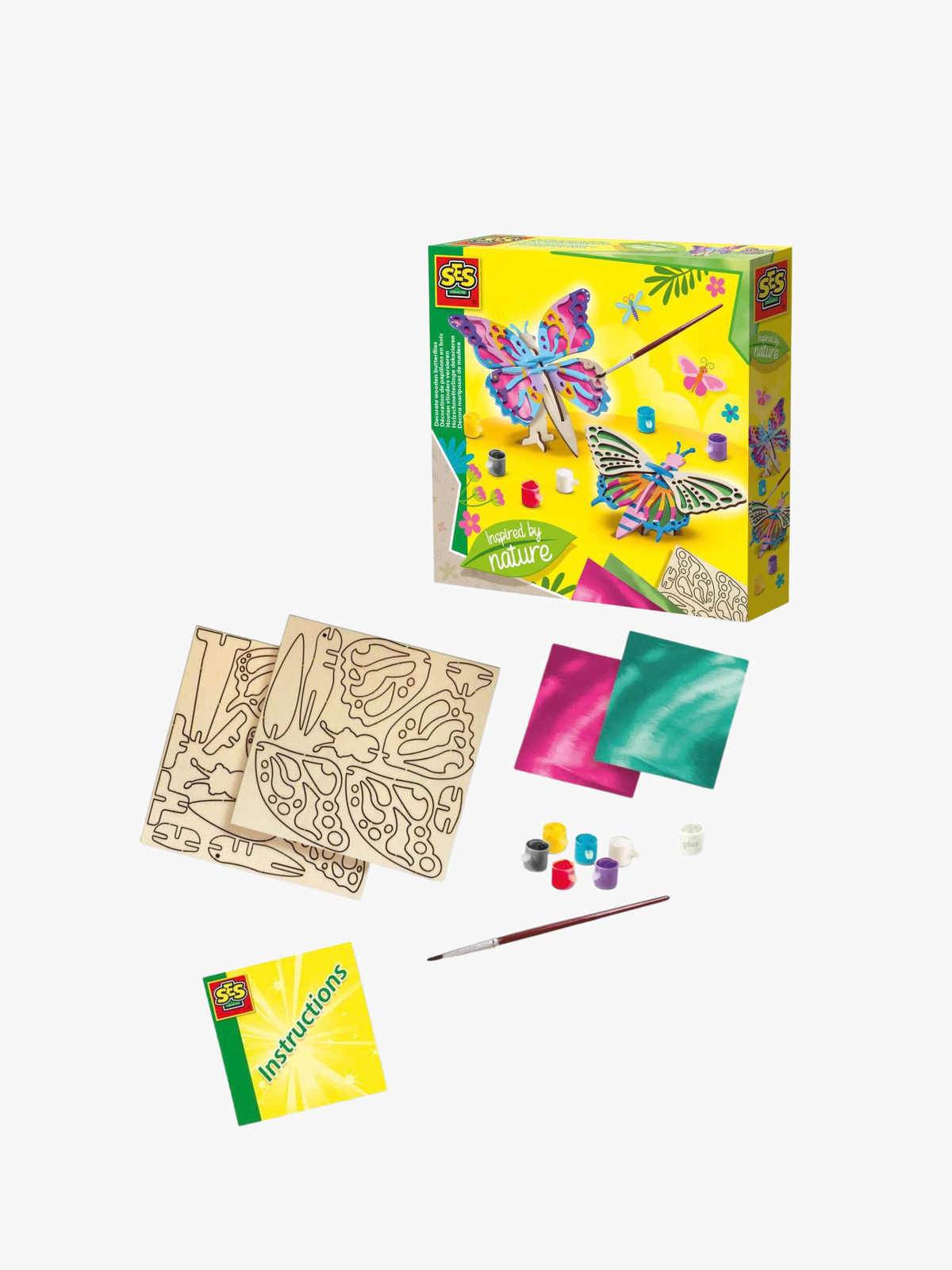 SES Creative Pysselset Dekorera Träfjärilar