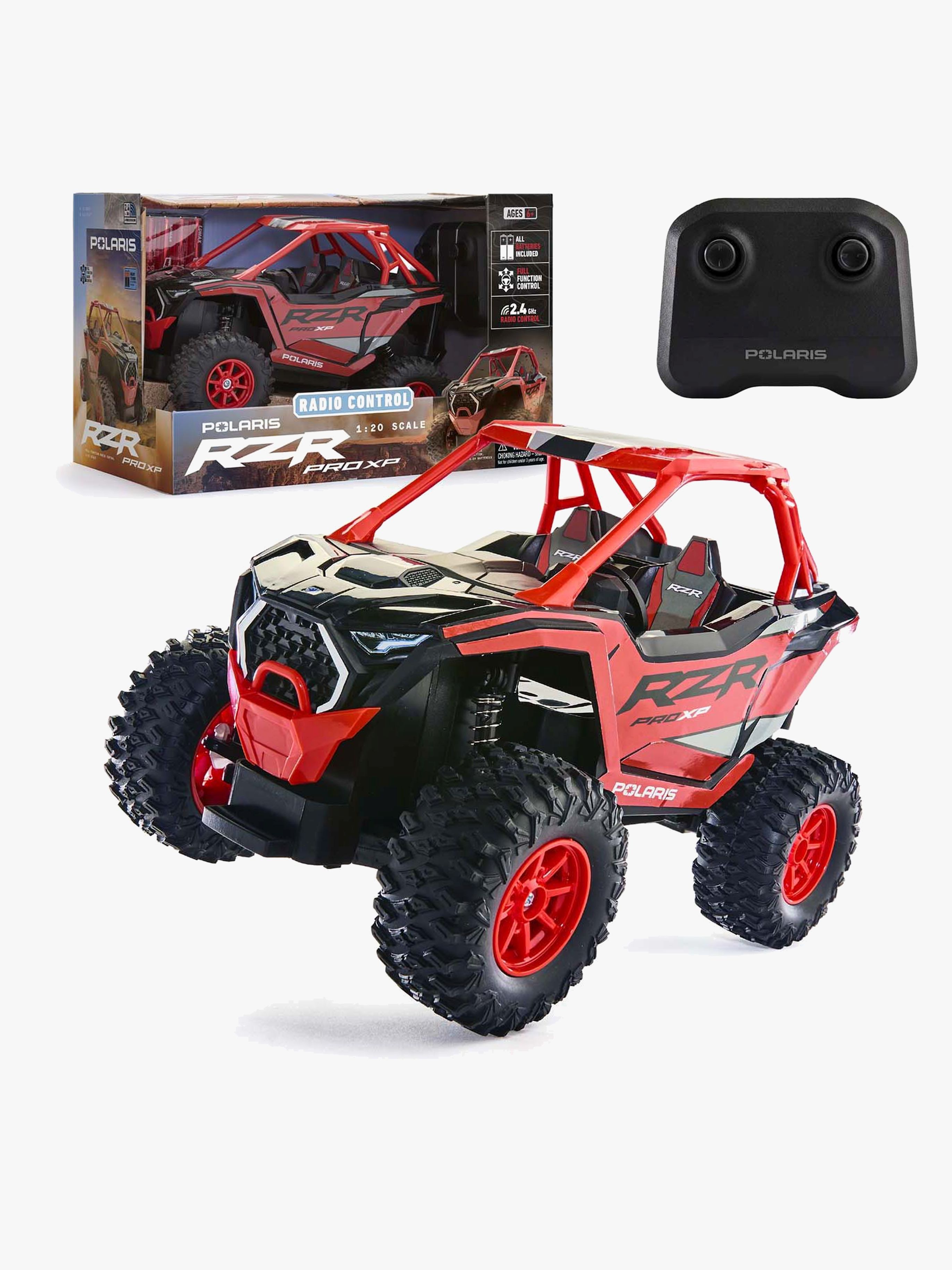 Sharper Image Radiostyrd Polaris RZR Pro 1:20, Röd