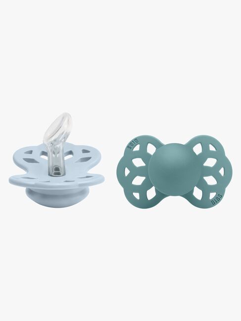BIBS Infinity Napp 2-pack Stl 1 Anatomical, Baby Blue/Island Sea