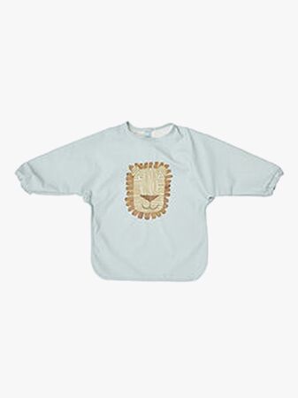 OYOY Lobo Lejon  Långärmad Haklapp, Ice Blue