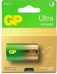 GP Ultra Alkaline G-TECH D/LR20 Batterier Svanenmärkt 2-Pack