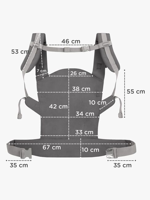 Kinderkraft NINO CONFETTI Bärsele, Grey