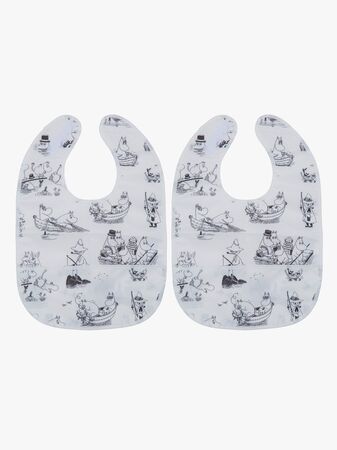 Mumin Haklapp 2-pack, Svart/Vit