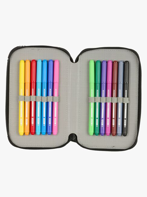 F.C.Barcelona  Fyllt Dubbelpennfodral 29 Delar, Svart