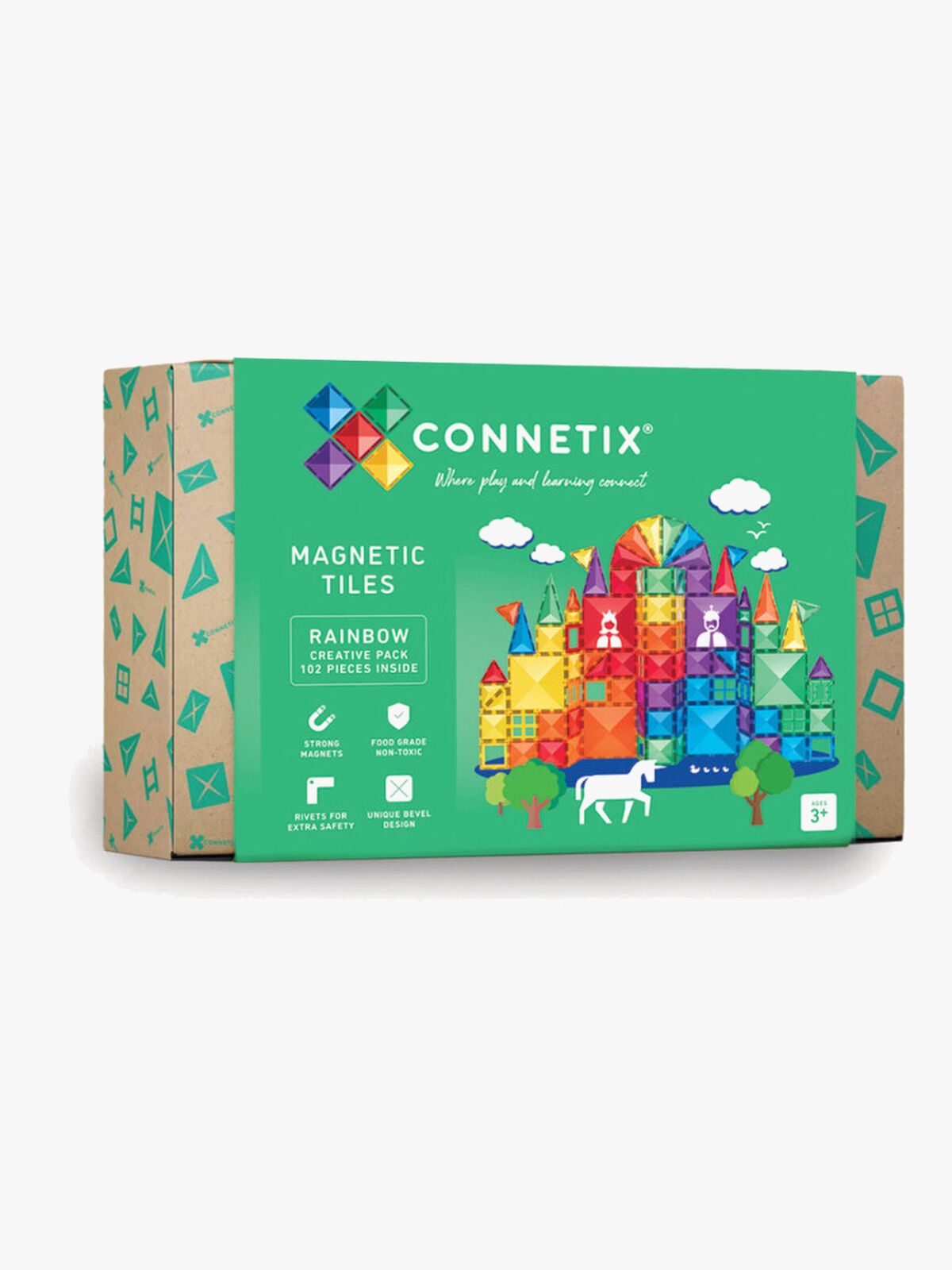 Connetix Magnetiska Byggklossar Rainbow Creative Pack 102 Delar